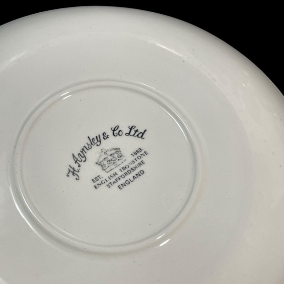 Vintage 1960s H. Aynsley & Co Ltd English Ironstone Staffordshire Cup Saucer - Picture 5 of 12